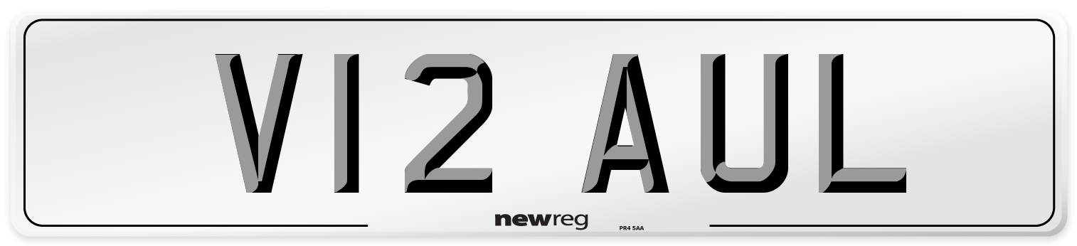 V12 AUL Number Plate from New Reg